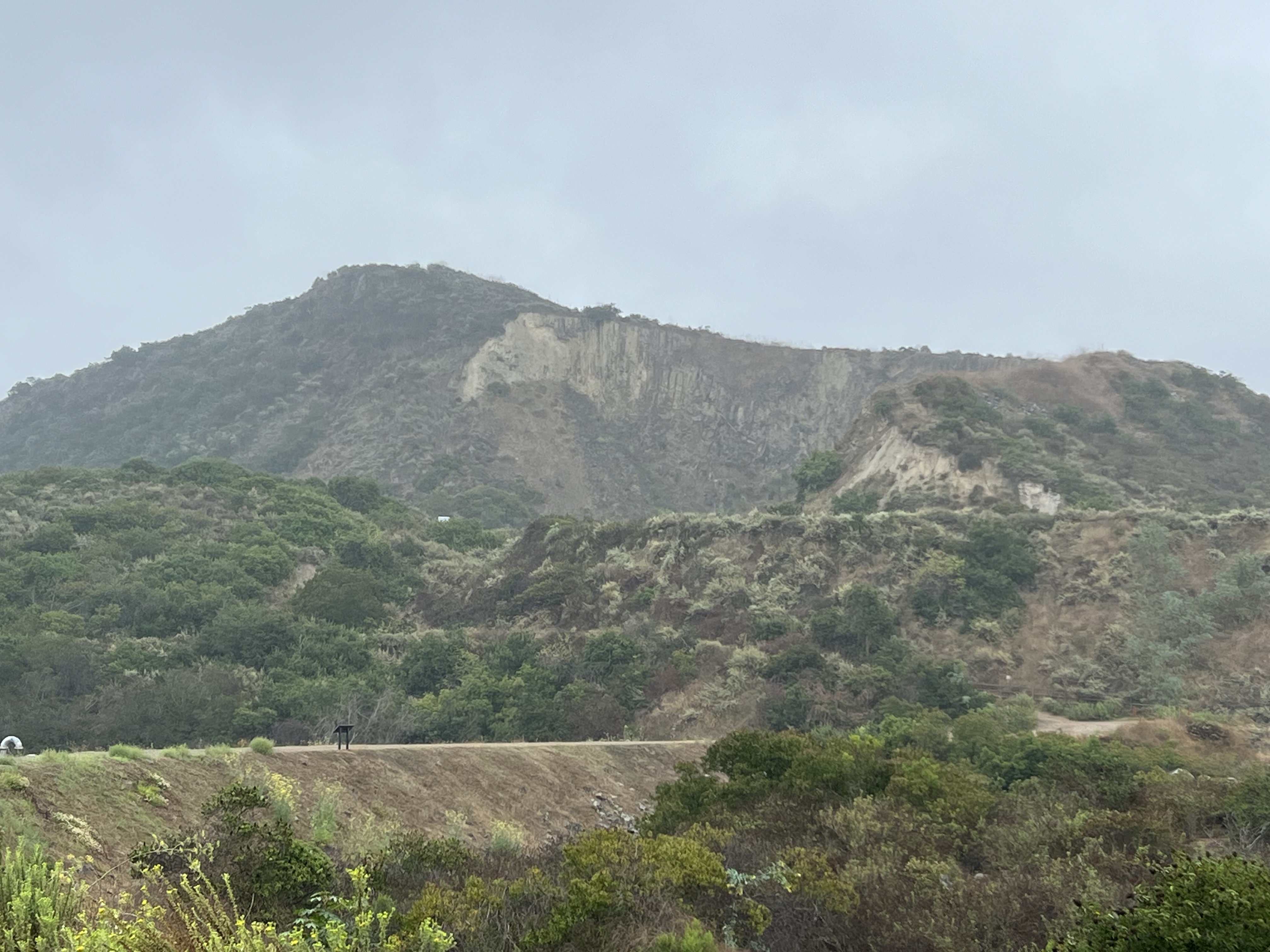 The top of the volcanic dome