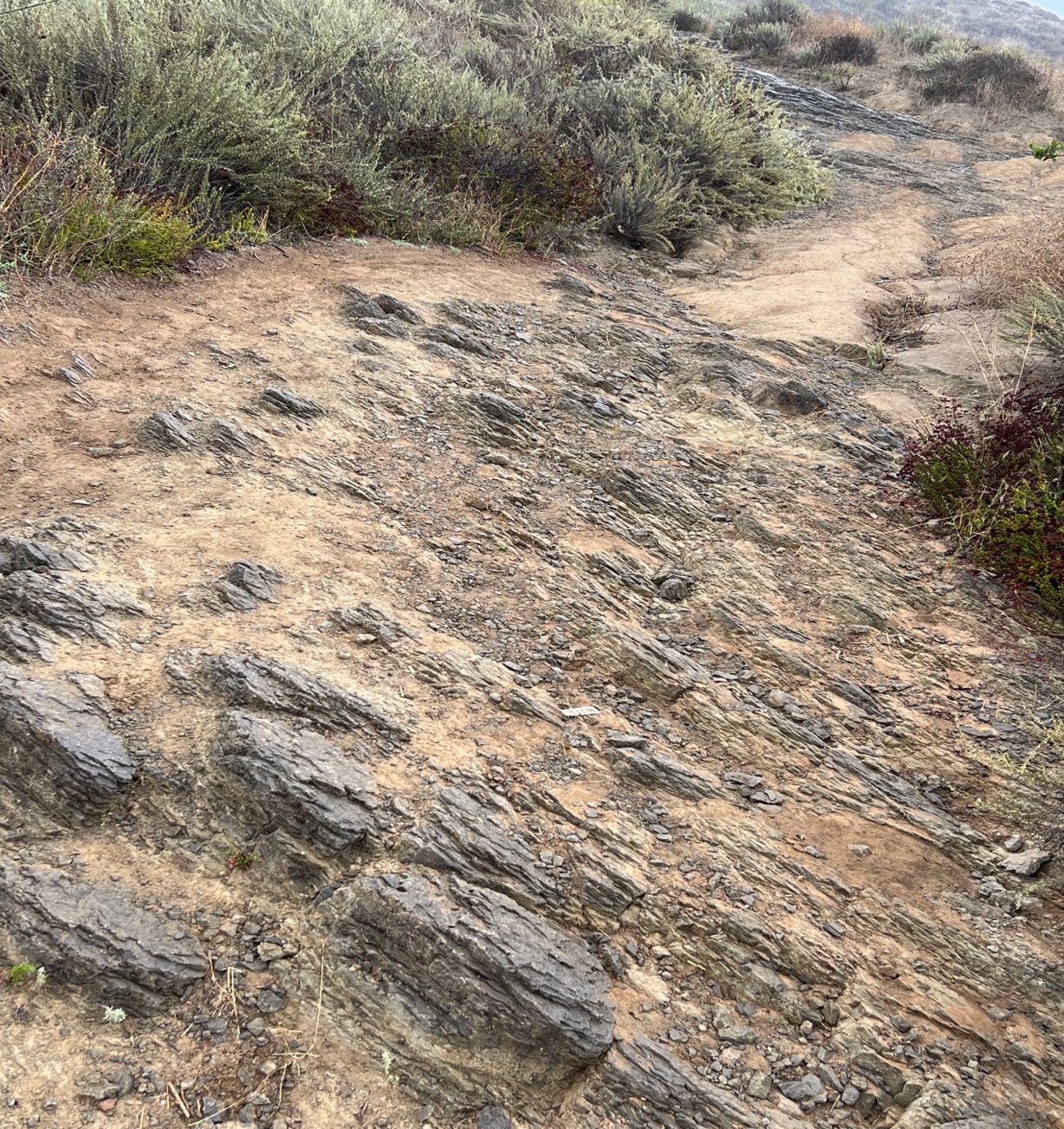 Volcanic unit exposure near the top of Calavera Hills