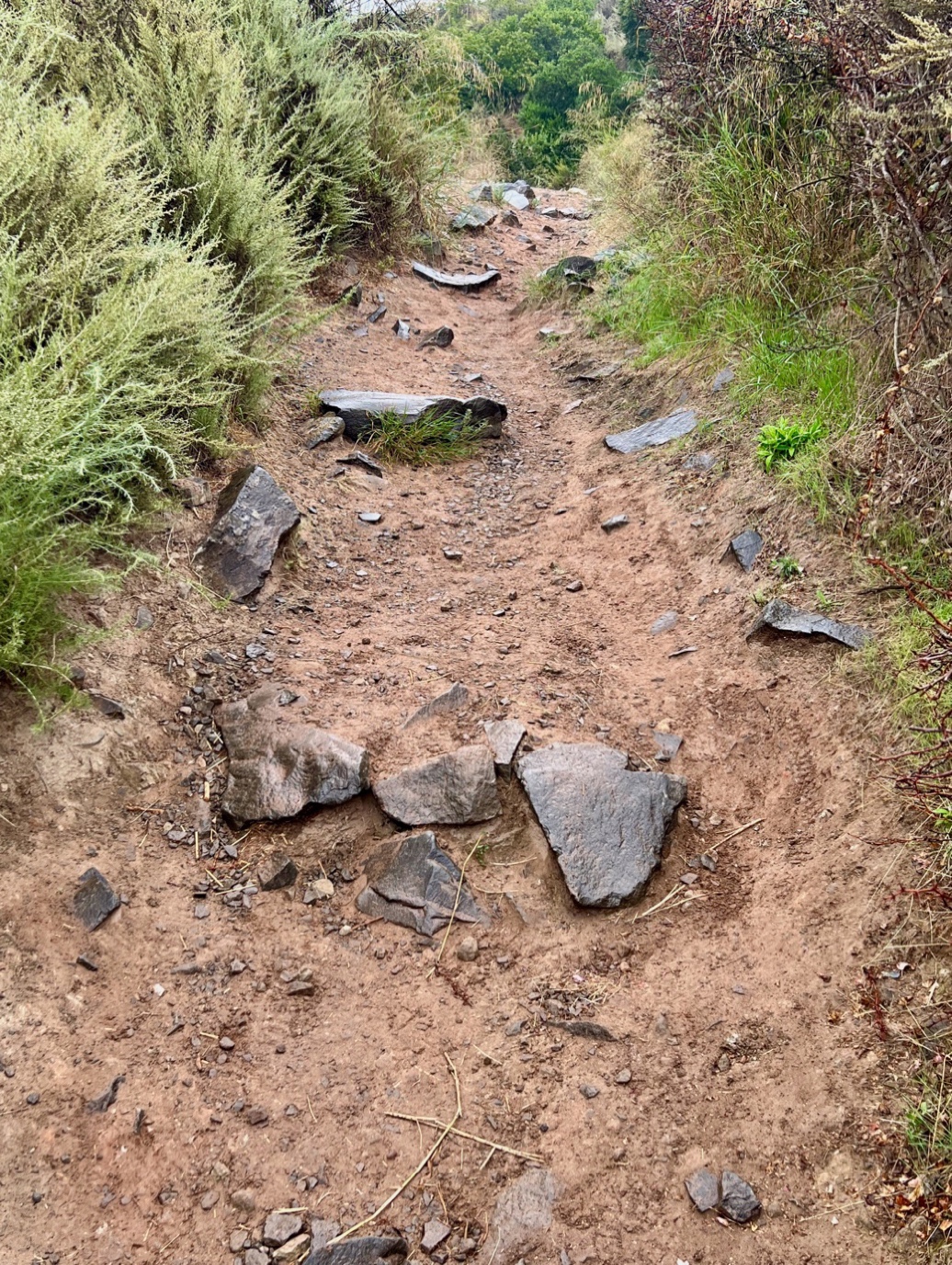 Loose rubble of the volcanic unit enroute to stop 2
