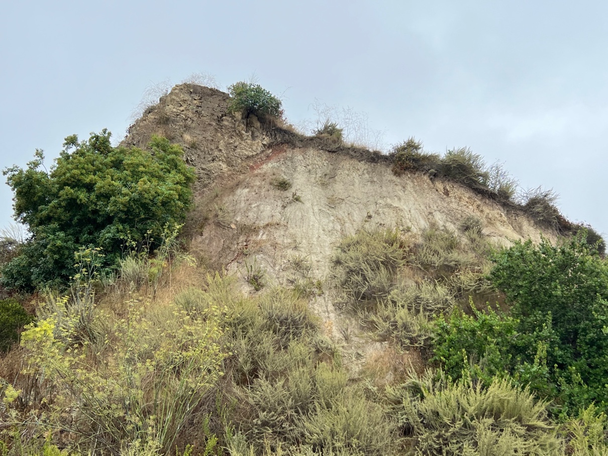 West side of dome volcanic unit crosscutting Santiago fm