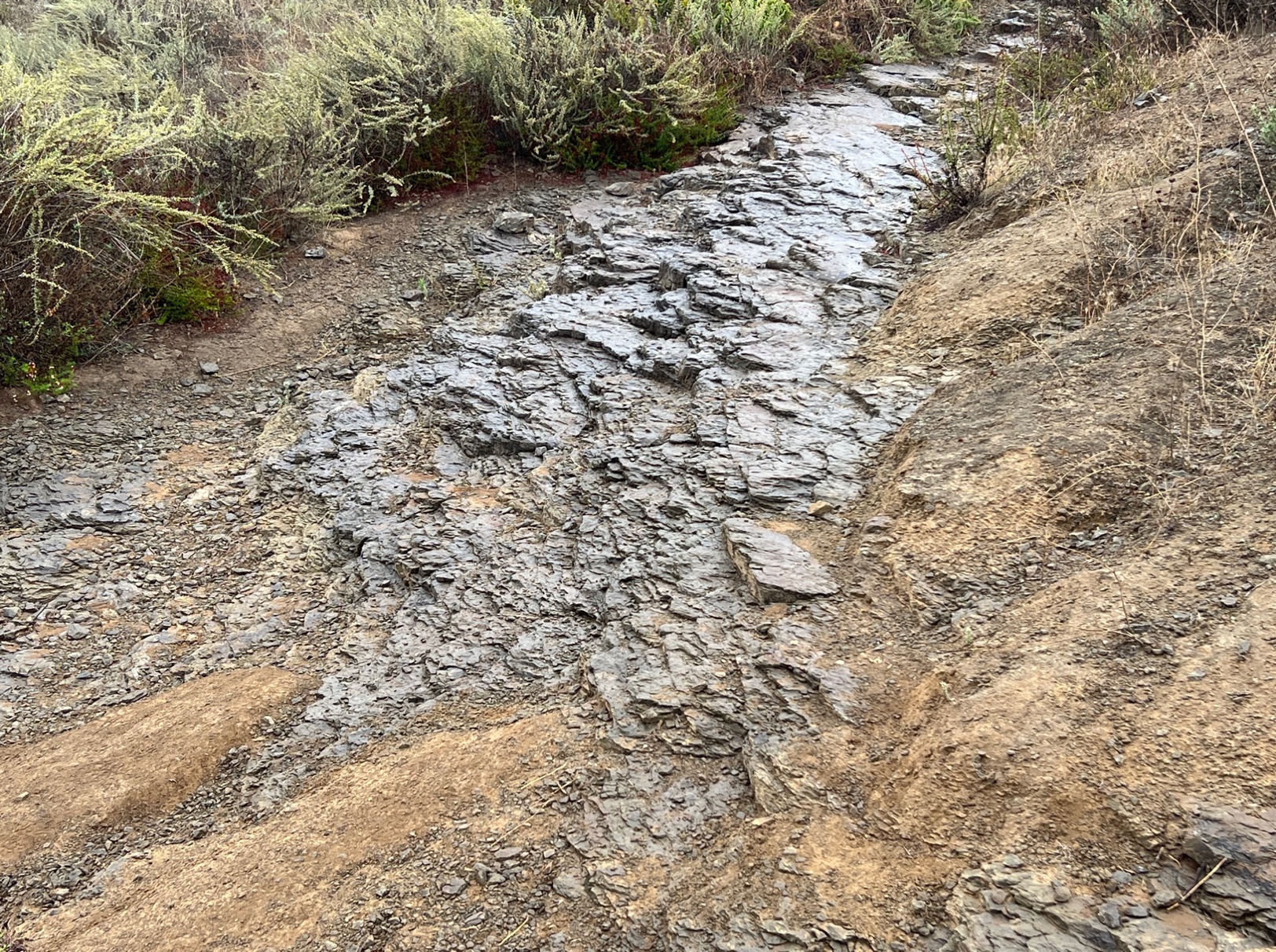 The volcanic unit along the trail