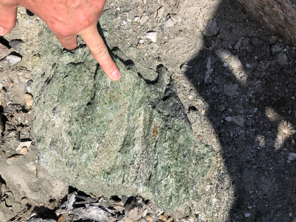 greenschist/stone with weak schistose fabric