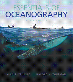 Title: Cover of textbook - Description: Cover of the textbook Essentials of Oceanography 11th edition by Trujillo and Thurman