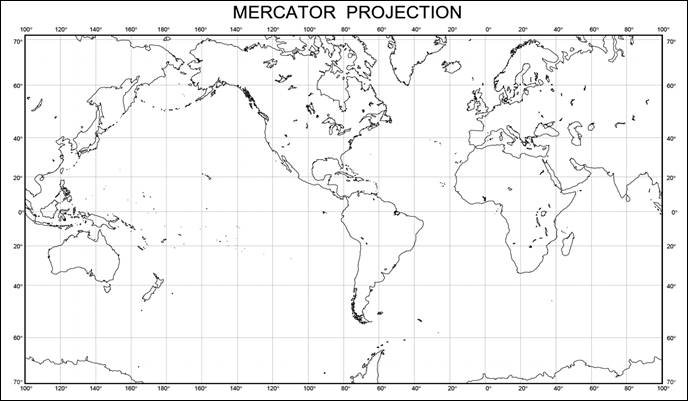 longitude and latitude map with degrees